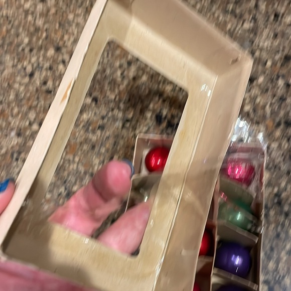 Vintage 1950's Japan Orig. Box Mini Mercury Glass Christmas Tree Ornament Balls - Picture 6 of 6